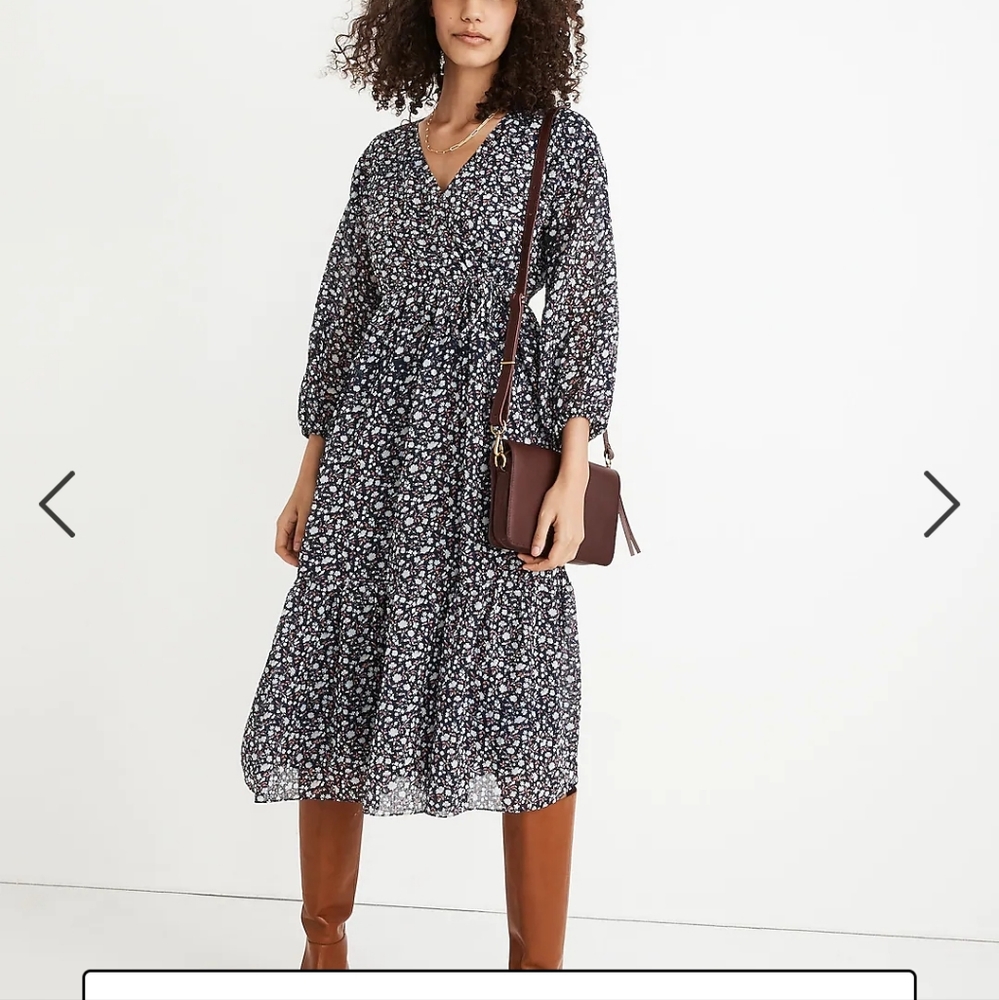 Madewell Tie waist midi dress